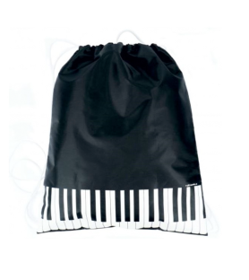 Bolsa tipo saco negra teclas piano