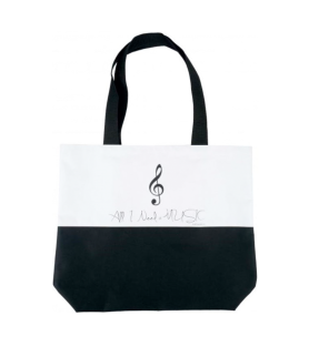 Bolsa asa tipo bolso negra y blanca