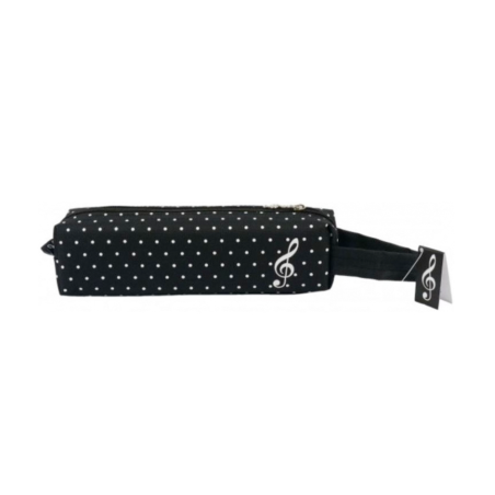 Plumier cuadrado negro clave de sol P-1020
