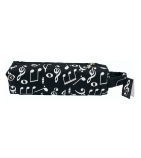 Plumier cuadrado negro notas blancas P-1022