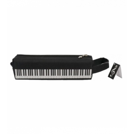 Plumier cuadrado negro teclado P-1027