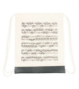 Bolsa saco beige partitura
