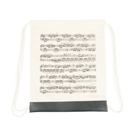 Bolsa saco beige partitura