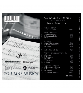 CD Margarida Orfila, obra pianística