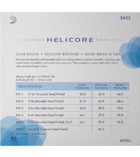 Cuerda Contrabajo D'Addario Helicore Orchestral