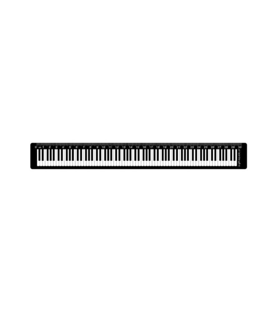 Regla 30 cm teclado