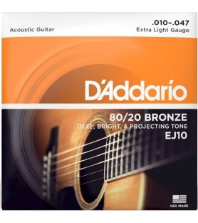 Cuerdas Guitarra acústica D'Addario Bronze EJ10