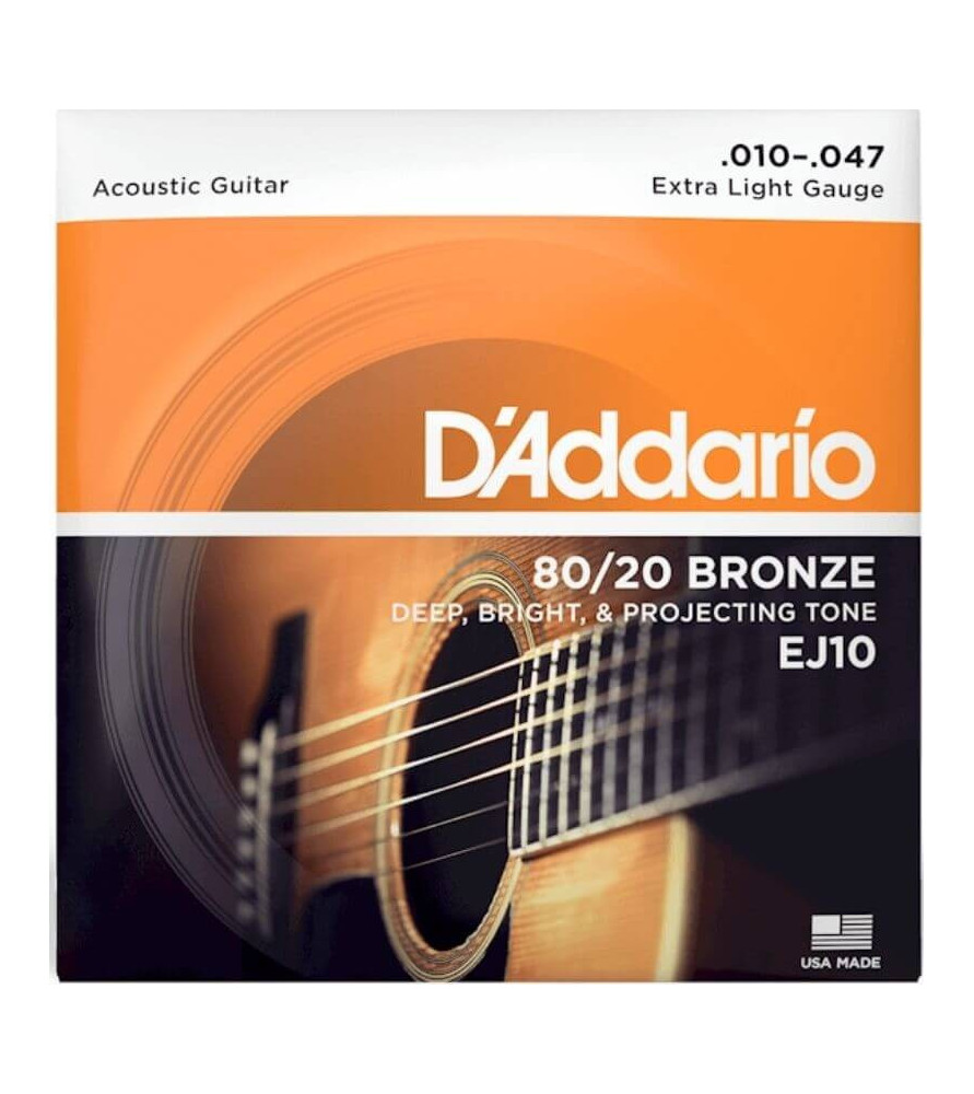 Cuerdas Guitarra acústica D'Addario Bronze EJ10