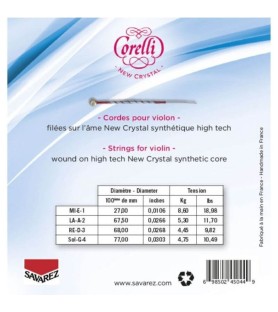 Cuerda Violín Corelli New Crystal