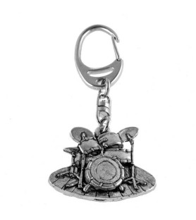 Pewter Keyring drum set