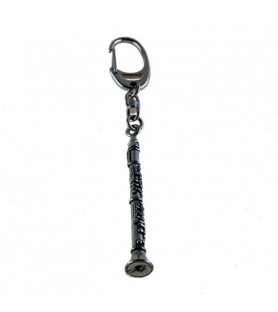 Llavero plateado clarinete
