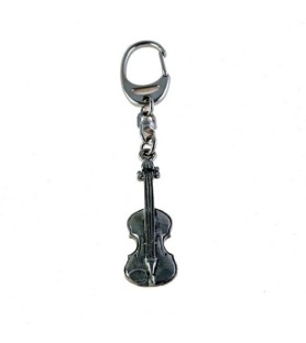 Llavero plateado violín