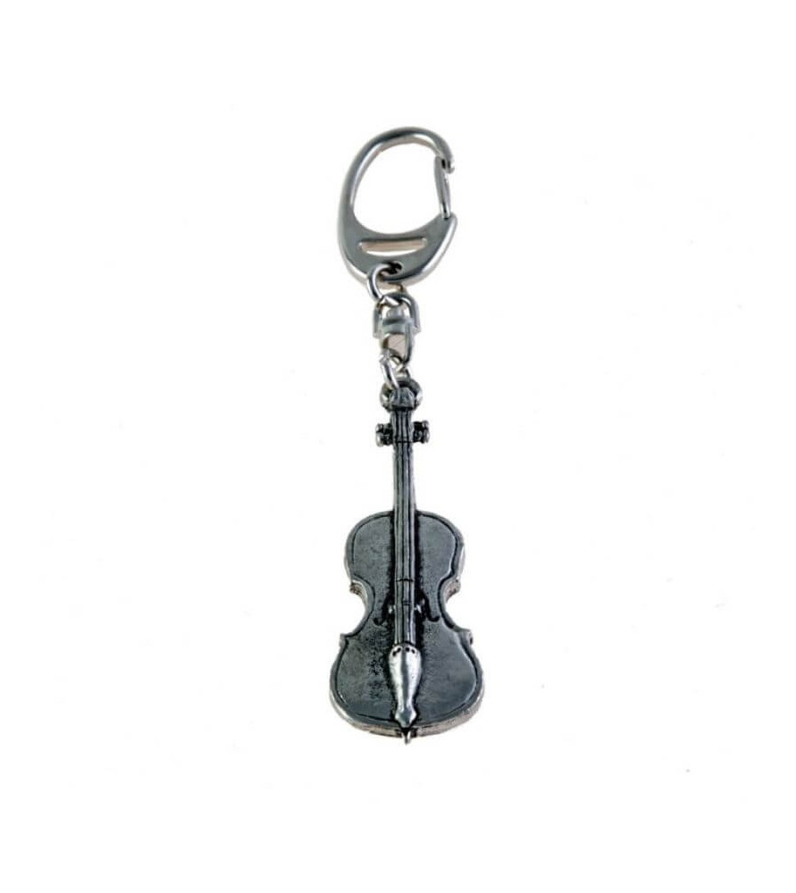 Llavero plateado cello