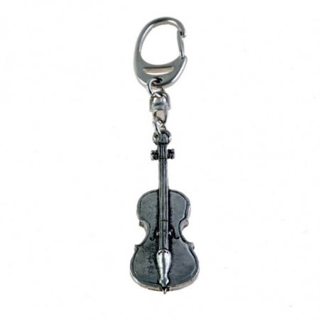 Llavero plateado cello