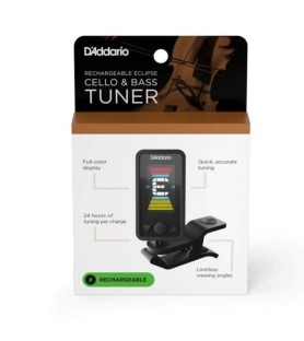 Tuner clip Cello Bass rechargable D'Addario Eclipse PW-CT-28