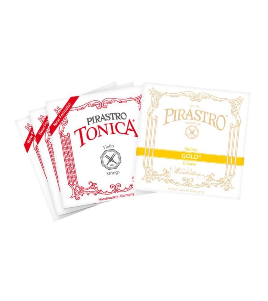 Cuerdas Violín Pirastro Tonica + Gold 1ª Mi juego